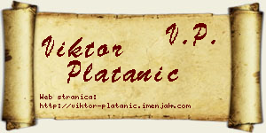 Viktor Platanić vizit kartica